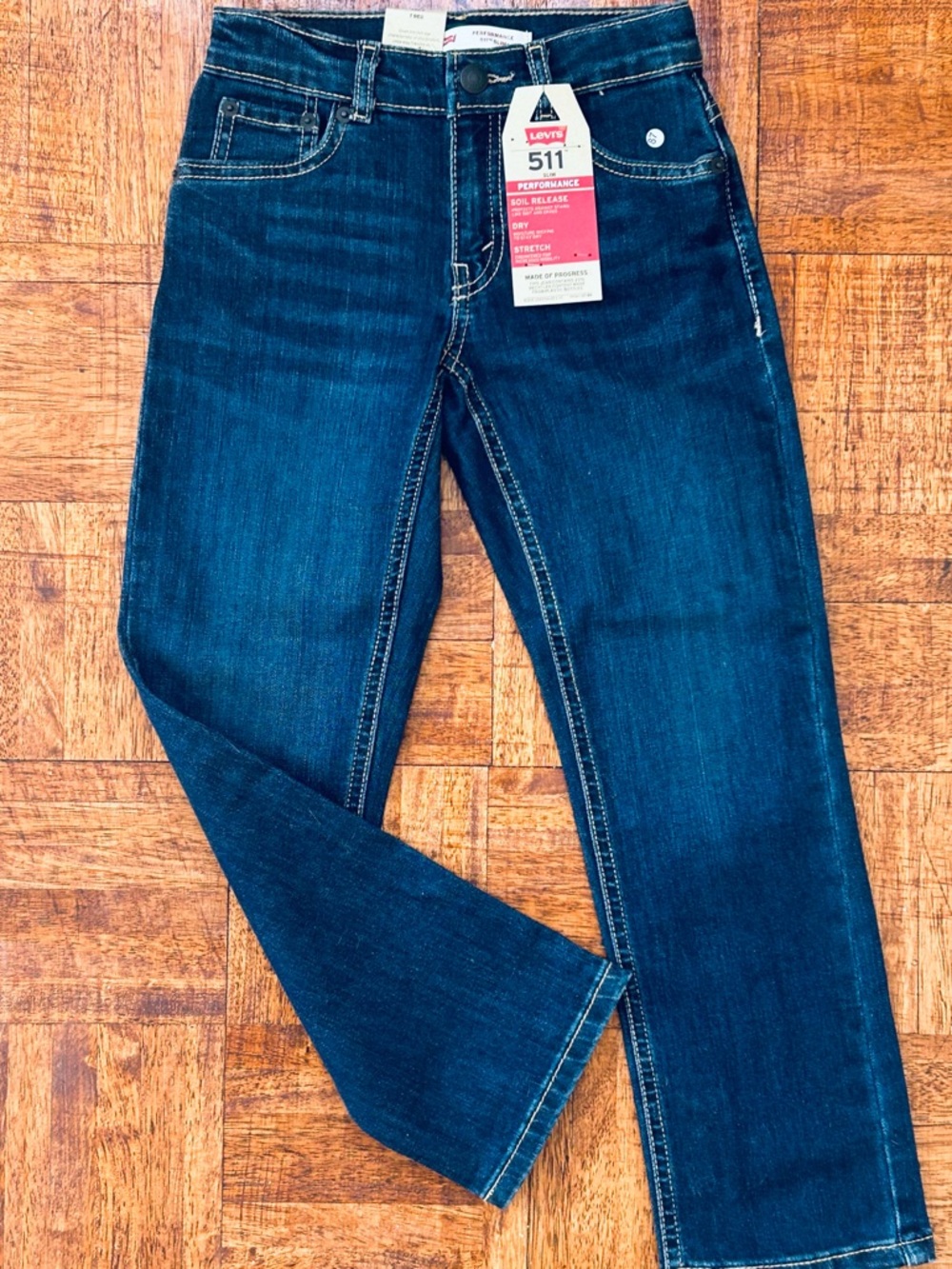 Levi's 511 Slim Fit Girls sz 7 Years Jeans Indigo Blue